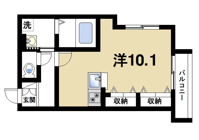 ヘーベルメゾン西大寺国見町の間取り図4