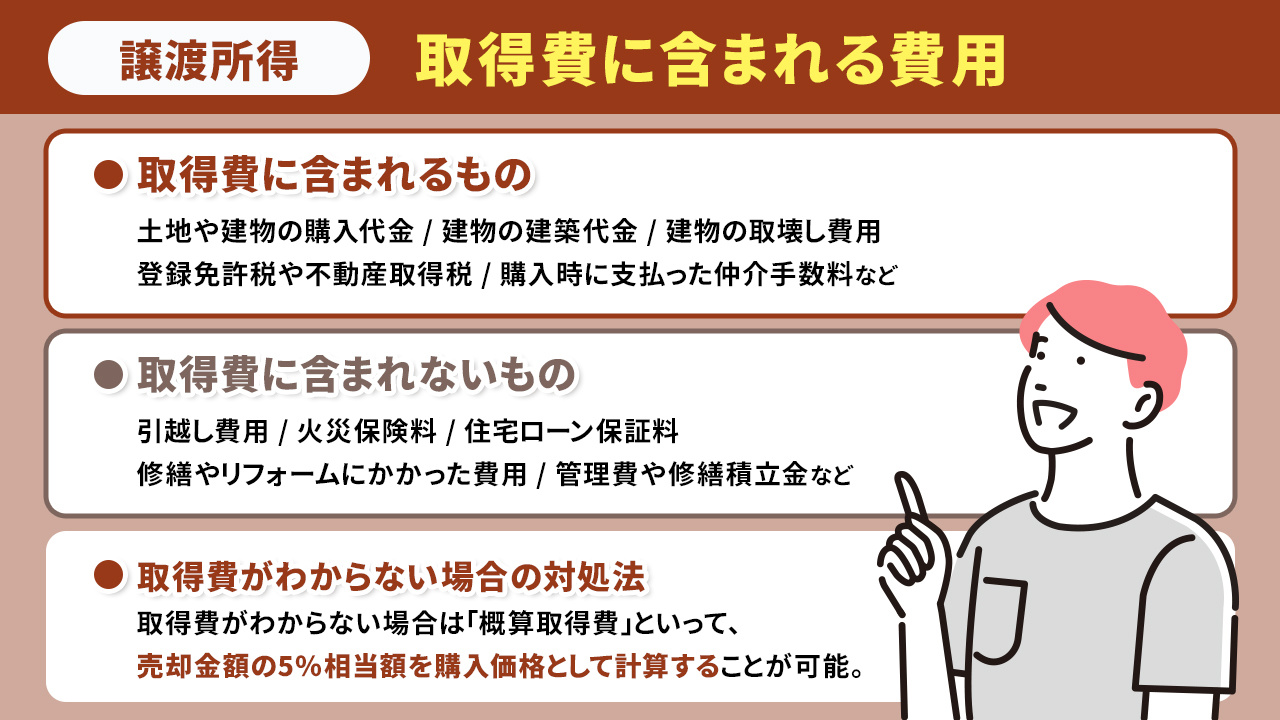 不動産売却における譲渡所得とは？取得費に含まれる費用