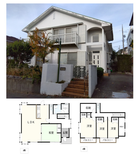 三島市のおすすめ不動産情報。三島市三恵台にある白い外観の中古戸建てをご紹介の画像