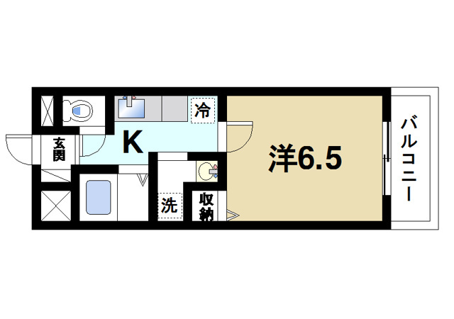 メルベーユ生駒の間取り図1