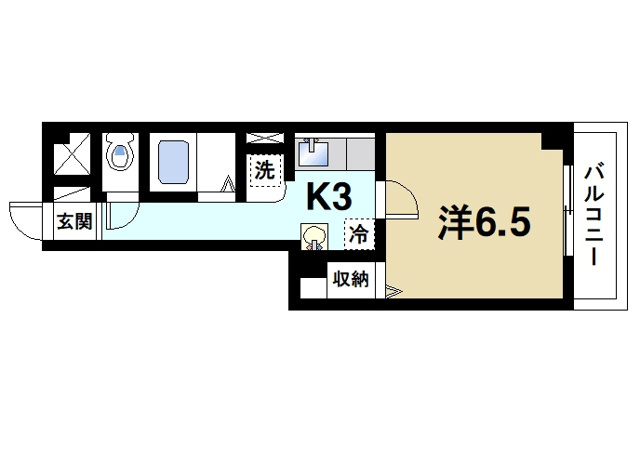 メルベーユ生駒の間取り図1
