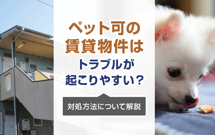ペット可の賃貸物件はトラブルが起こりやすい？対処方法について解説の画像