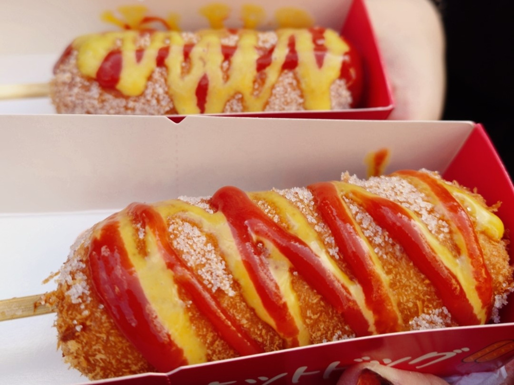 チーズハットグの砂糖の画像