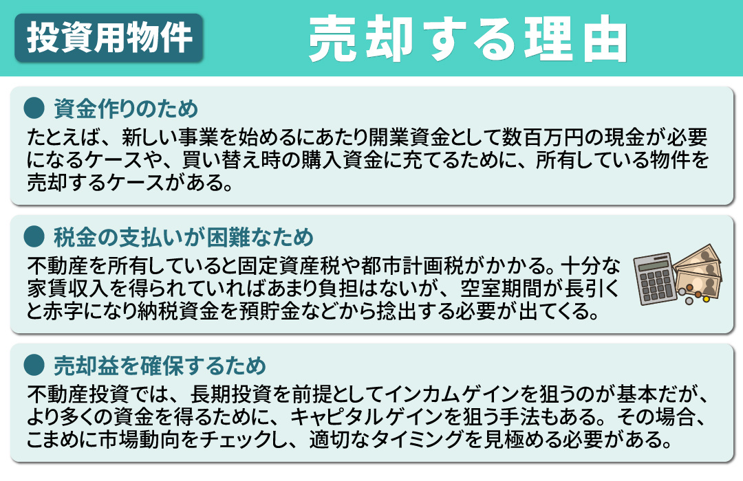 投資用物件を売却する流れ：売却する理由について
