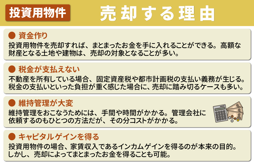 投資用物件を売る際に流れとともに知っておくべき売却する理由