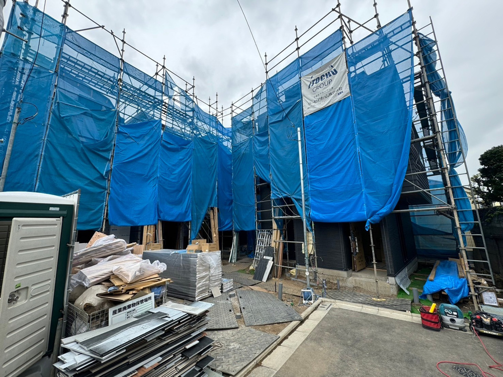 西ヶ原新築戸建外壁絶賛工事中！是非とも見に来てください！の画像
