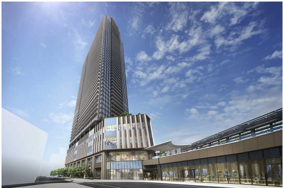 THE YOKOHAMA FRONT TOWER 42階の眺望で相鉄HD社長の対談　の画像