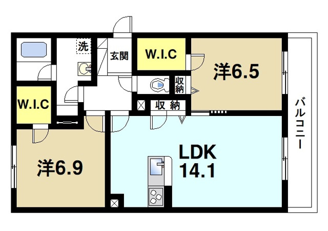 MUM’Sシャーメゾン学園北間取り図3