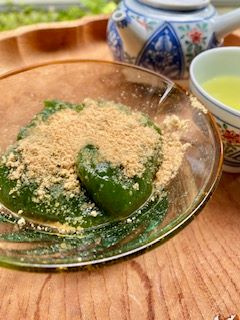 【手作りわらび餅で一息♪】の画像