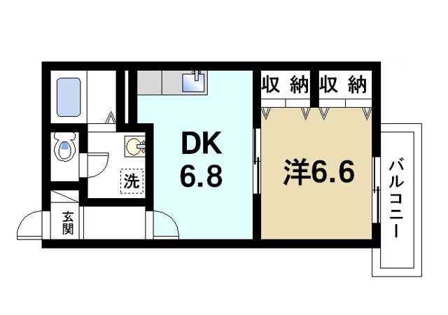 ハイツ藤岡の間取り図1