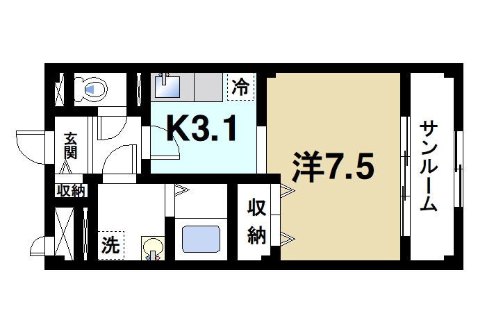 サンコートAの間取り図2