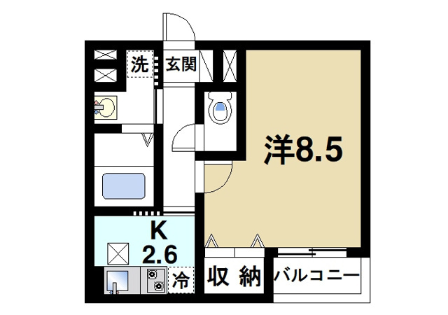 クレディーカーサの間取り図1