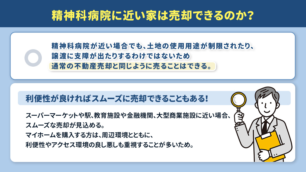 精神科病院に近い家は売却できるのか？
