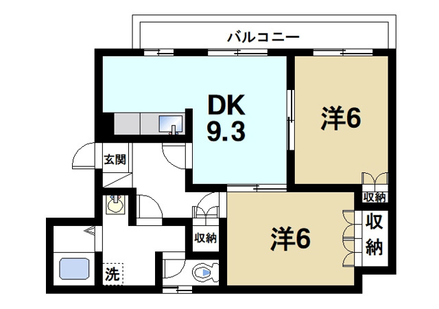 サンガーデン（千代）の間取り図1