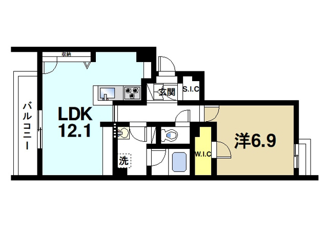 シャーメゾン　Bernex(ベルネ）学園北の間取り図1