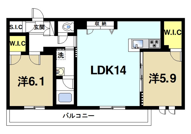 シャーメゾン　Bernex(ベルネ）学園北の間取り図3