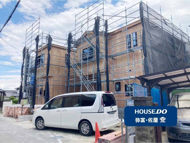 【近鉄弥富駅近の新築】大工造作中！弥富市鯏浦町気開 全2棟の画像