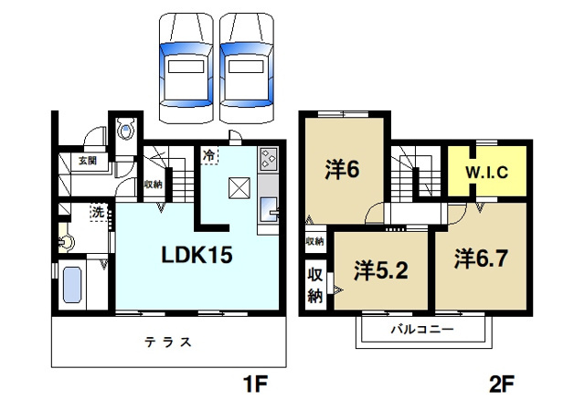 カトル　フィーユ1番館の間取り図1