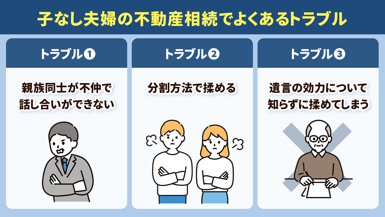 子なし夫婦の不動産相続でよくあるトラブルとは
