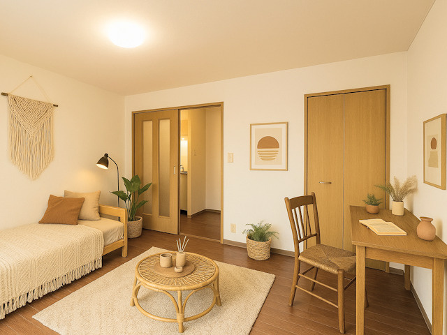 【ルームツアー】ブランジュール　ルナ｜洋室9帖の一人暮らし向けマンション！南向きで日当たりも○の画像