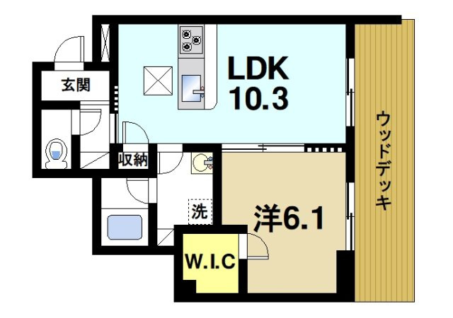 シャーメゾン　ヴィラ学園前の間取り図1