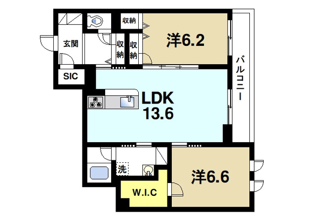 シャーメゾン　ヴィラ学園前の間取り図2
