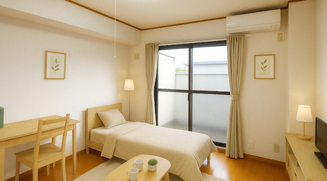 【ルームツアー】コンフォート　J｜天理大学生にぴったりなワンルームのお部屋！バス・トイレ別で収納も広く使いやすい間取りの画像