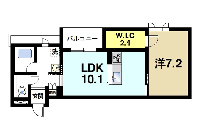 コティマ生駒駅前の間取り図1