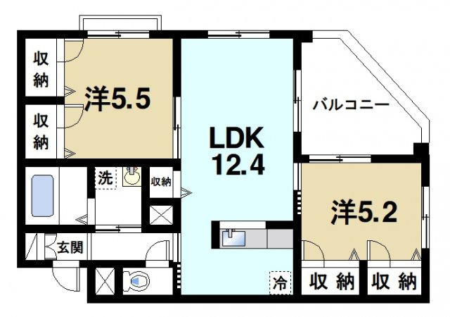 エーキューブの間取り図2