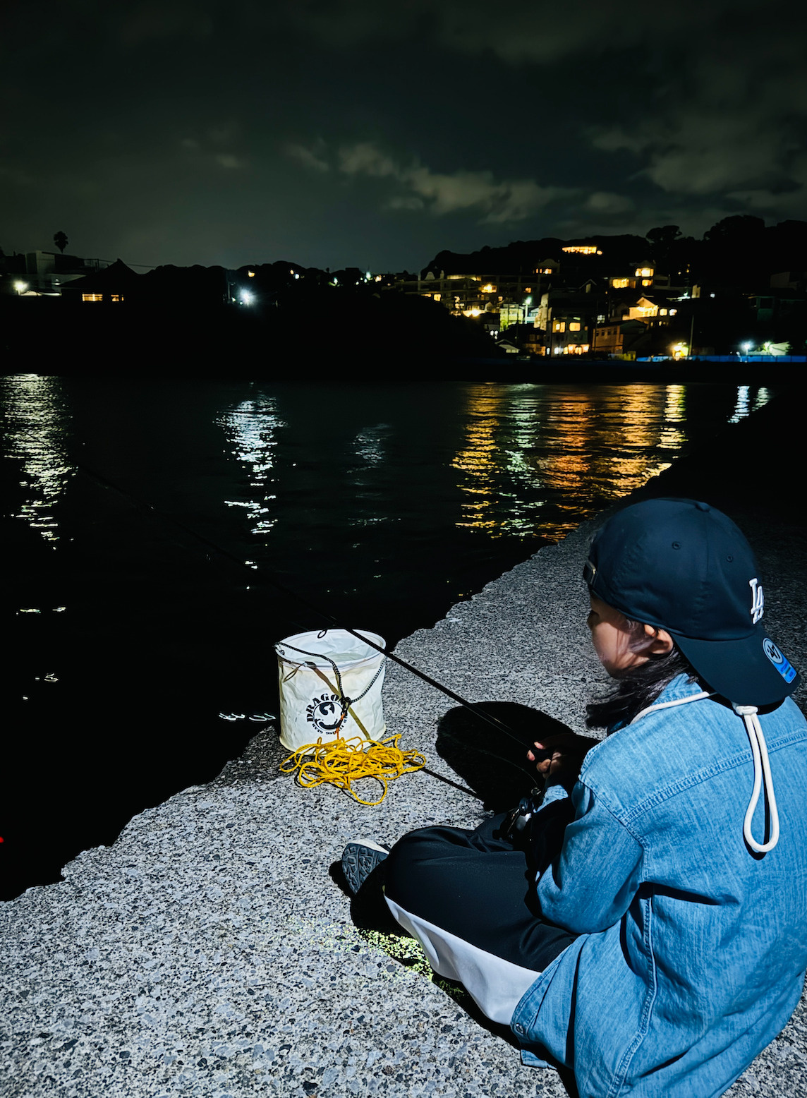 夜釣りの画像
