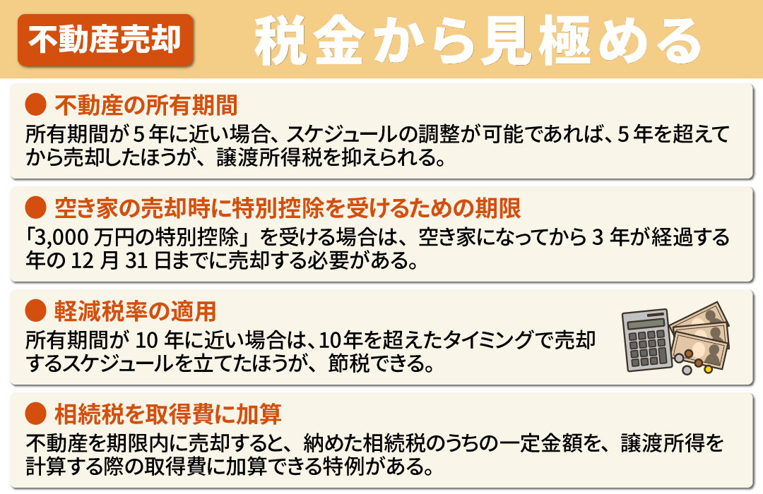 不動産を売却するタイミングを「税金」から見極める方法