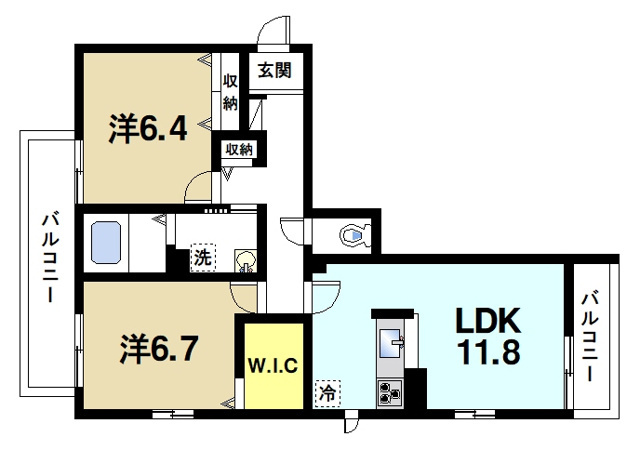  フェリオ城山台ウエストの間取り図2