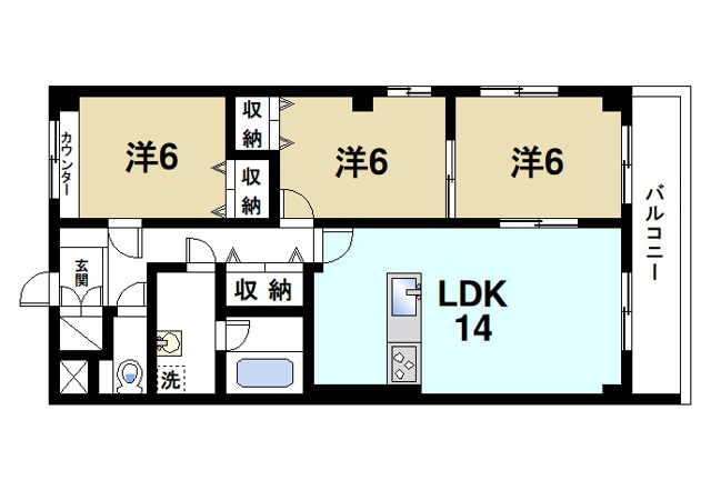 TKレオンビルの間取り図2