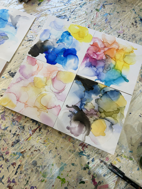 アルコールインクアートの画像