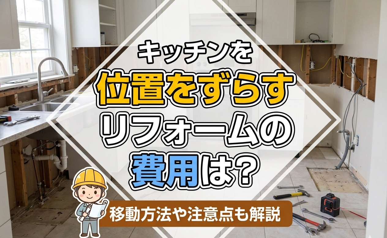 キッチンの位置をずらすリフォームの費用は？移動方法や注意点も解説の画像