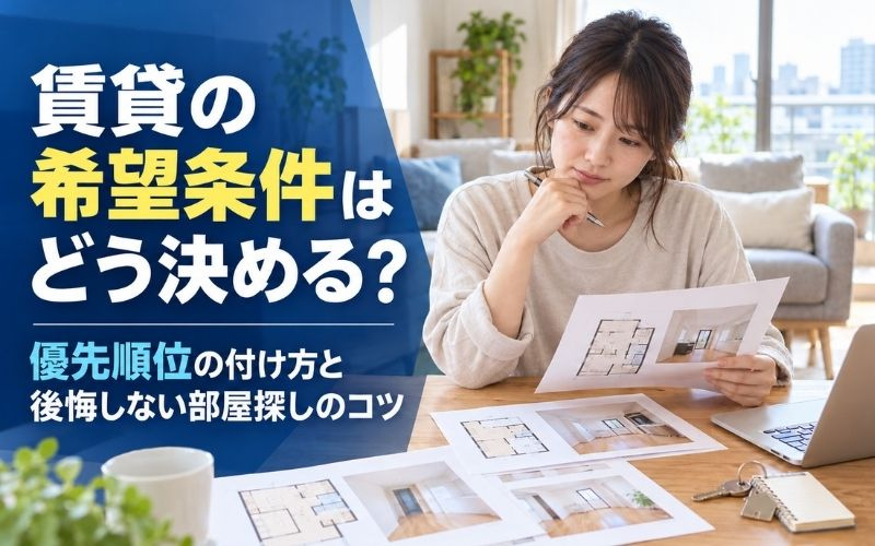 賃貸の希望条件はどう決める？優先順位の付け方と後悔しない部屋探しのコツの画像