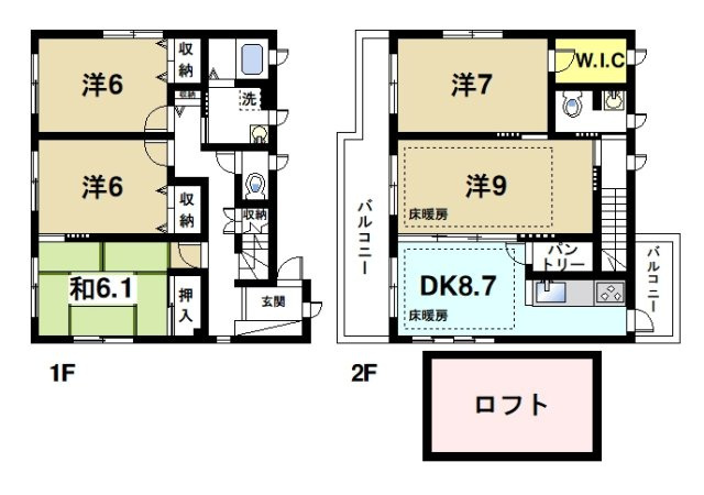 アンソレイユ北新町の間取り図1