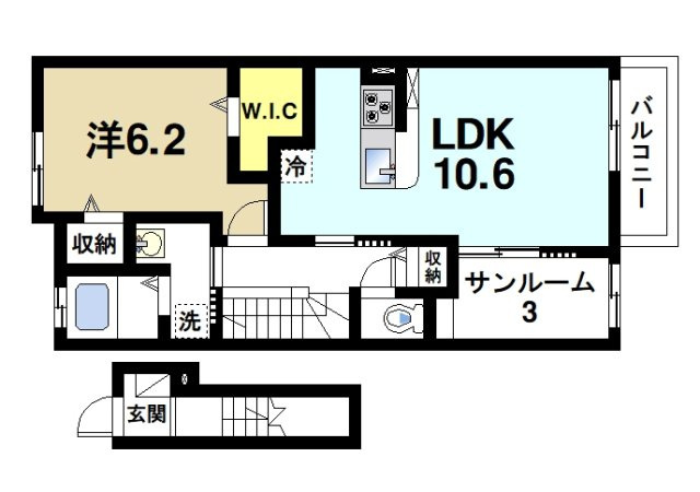 アルカンシエル・ベルⅡの間取り図2