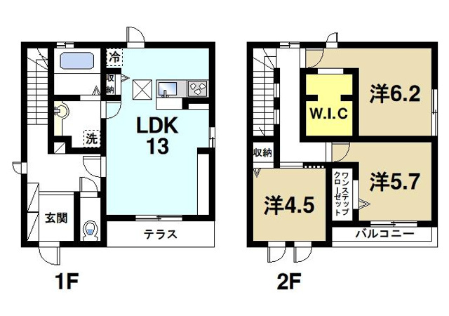 生駒本町戸建　1番館の間取り図1