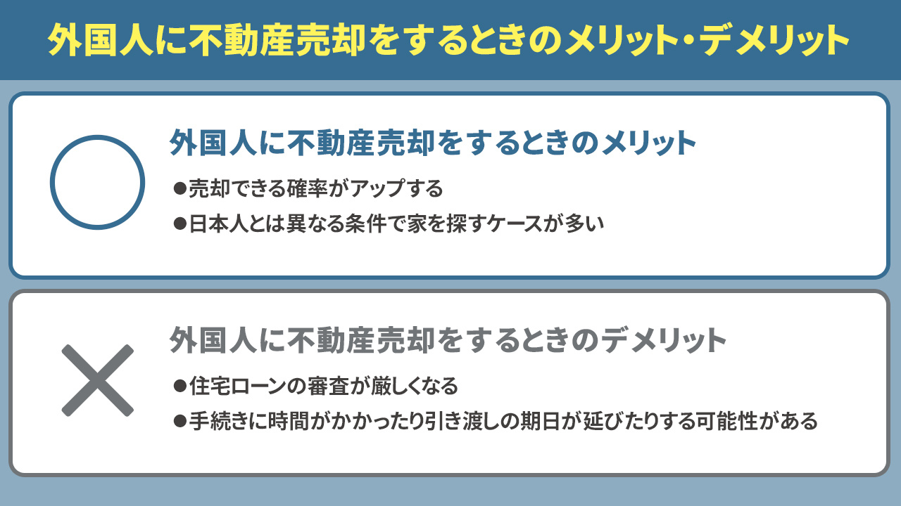 外国人に不動産売却をするときのメリット・デメリット