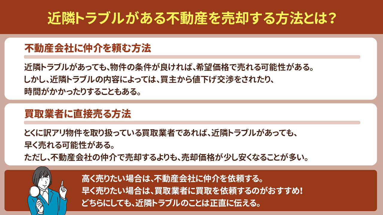 近隣トラブルがある不動産を売却する方法とは？