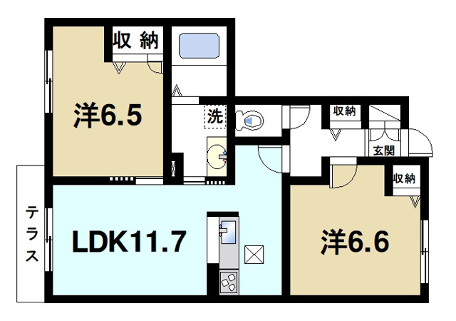 カーサレジオＡ・Ｂの間取り図1