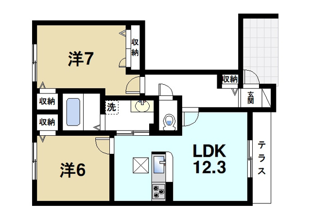 シャーメゾン城山台Ｎの間取り図1