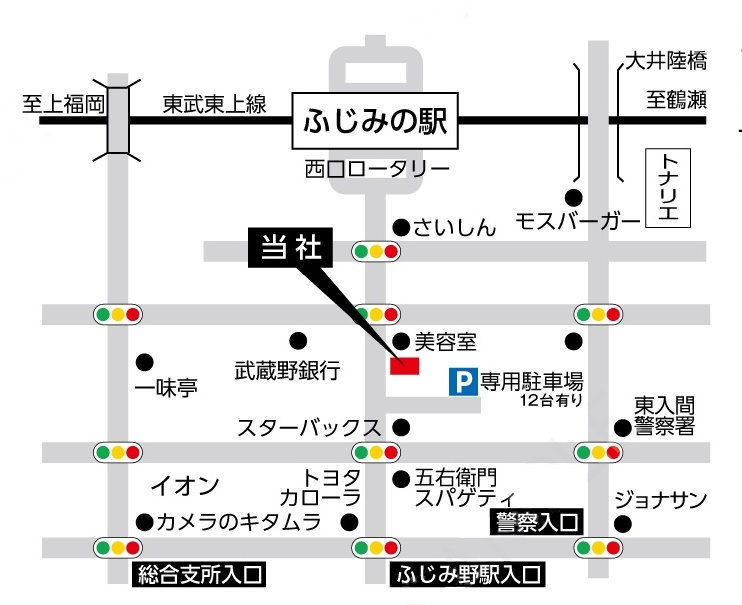 弊社駐車場のご案内の画像