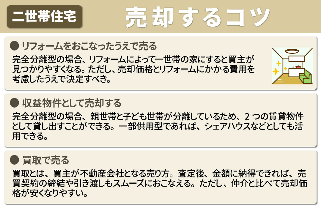 売れにくい二世帯住宅を不動産売却するコツ