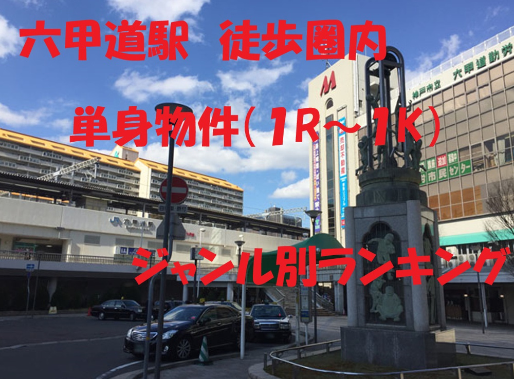 JR六甲道駅　単身物件（１R～１K）ジャンル別ランキングの画像