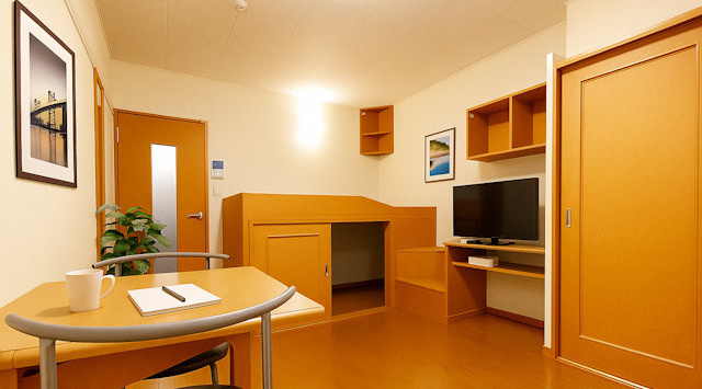 【ルームツアー】レオパレス富堂|収納豊富な家具・家電付きの1Kアパート!宅配ボックスあり♪の画像