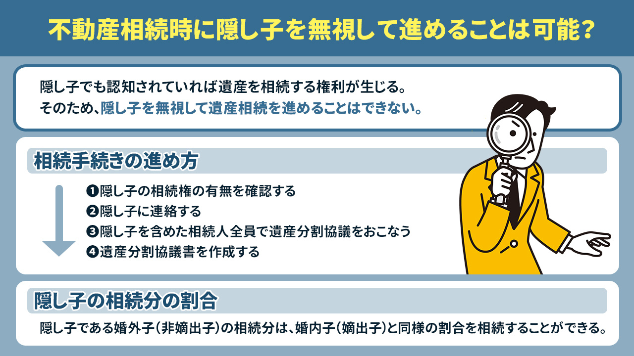 不動産相続時に隠し子を無視して進めることは可能？
