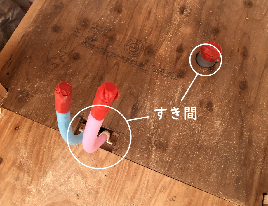 建売住宅の柱納まり