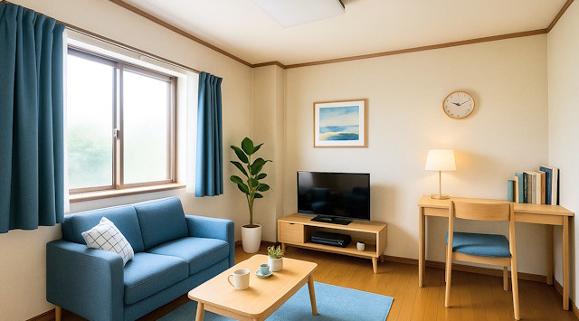 【ルームツアー】テンサー辰巳｜出窓のある洋室で学生生活をスタート！オール電化の1Kマンションは一人暮らし◎の画像